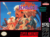 Genghis Khan II Clan of the Gray Wolf Super Nintendo  box art